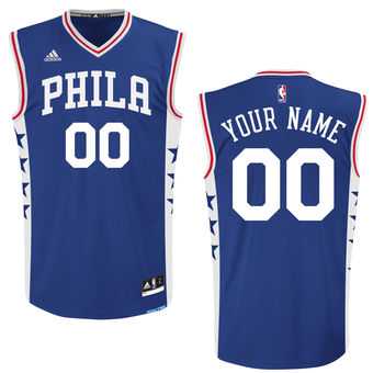 Men & Youth Customized Philadelphia 76ers adidas Royal Replica Road Jersey->customized nba jersey->Custom Jersey